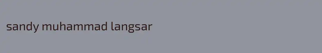 sandy muhammad langsar